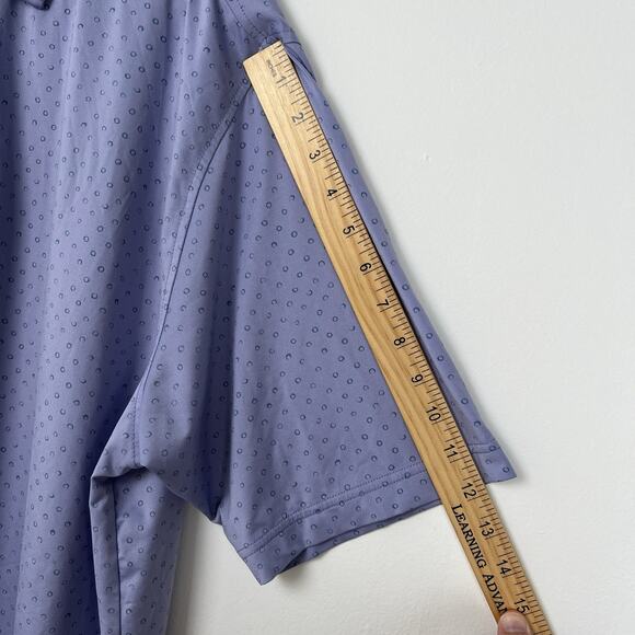 FootJoy Men's L Purple With Circles Performance Golf Polo Shirt - Picture 6 of 7